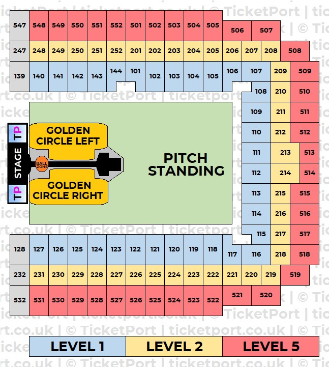 Wembley Stadium London Seating Plan