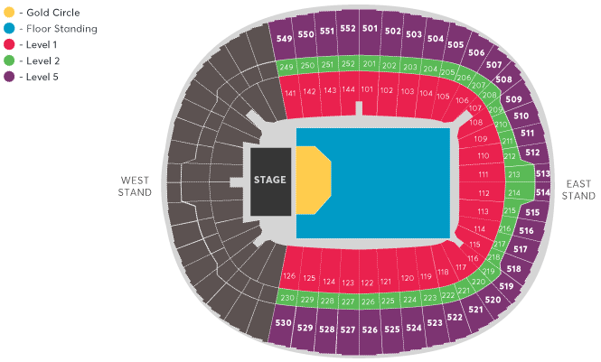 Wembley Stadium London Seating Plan